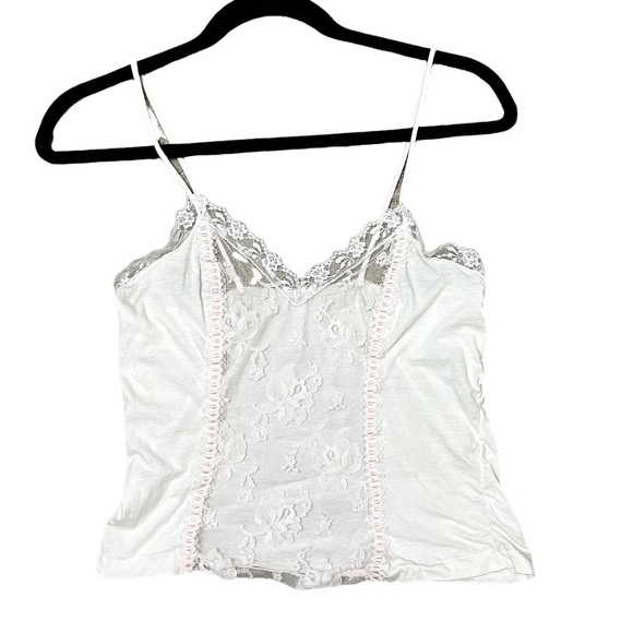 Vintage Other - Vintage Women's Size Medium Cotton Lace Cami Tank Top Sleepwear